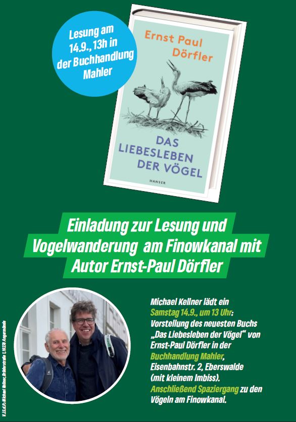 Lesung & Spaziergang mit Ernst-Paul Dörfler am 14.09.